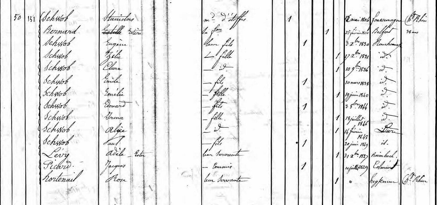 Paul Schwob census 1851