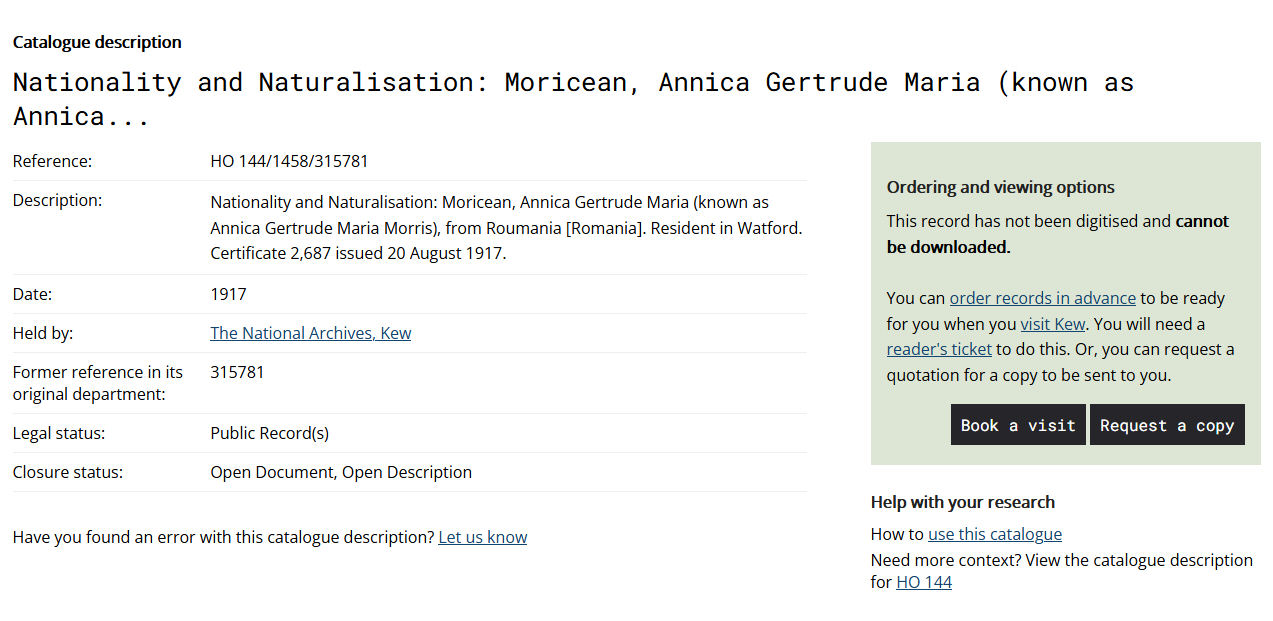 Gertrude naturalisation