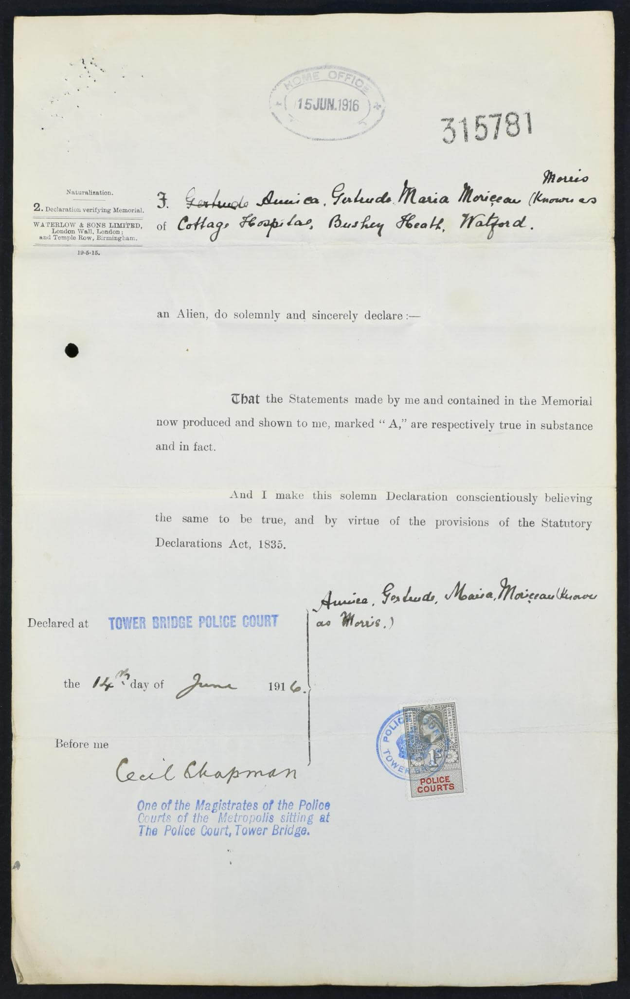 naturalisation papers