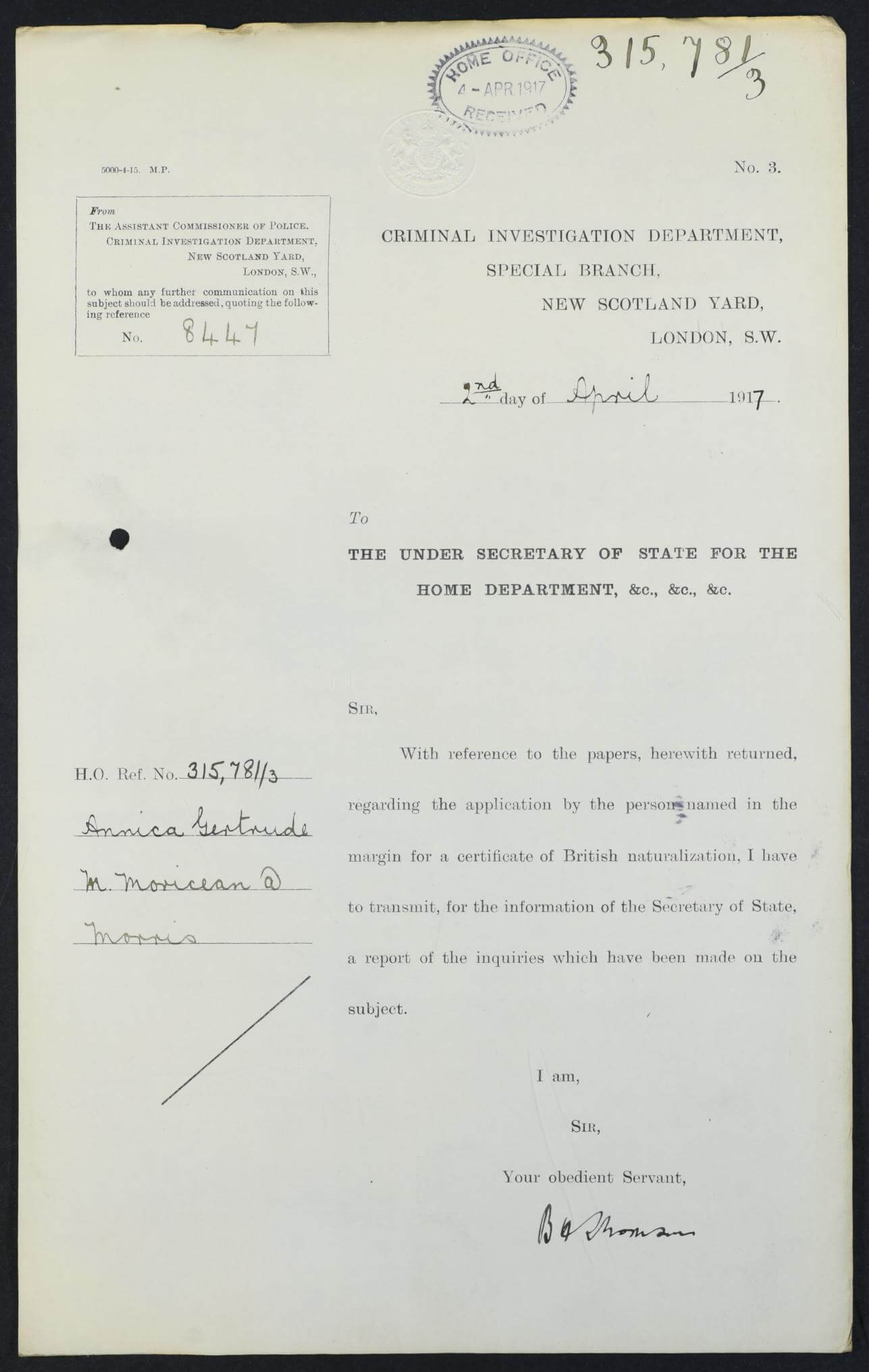 naturalisation papers