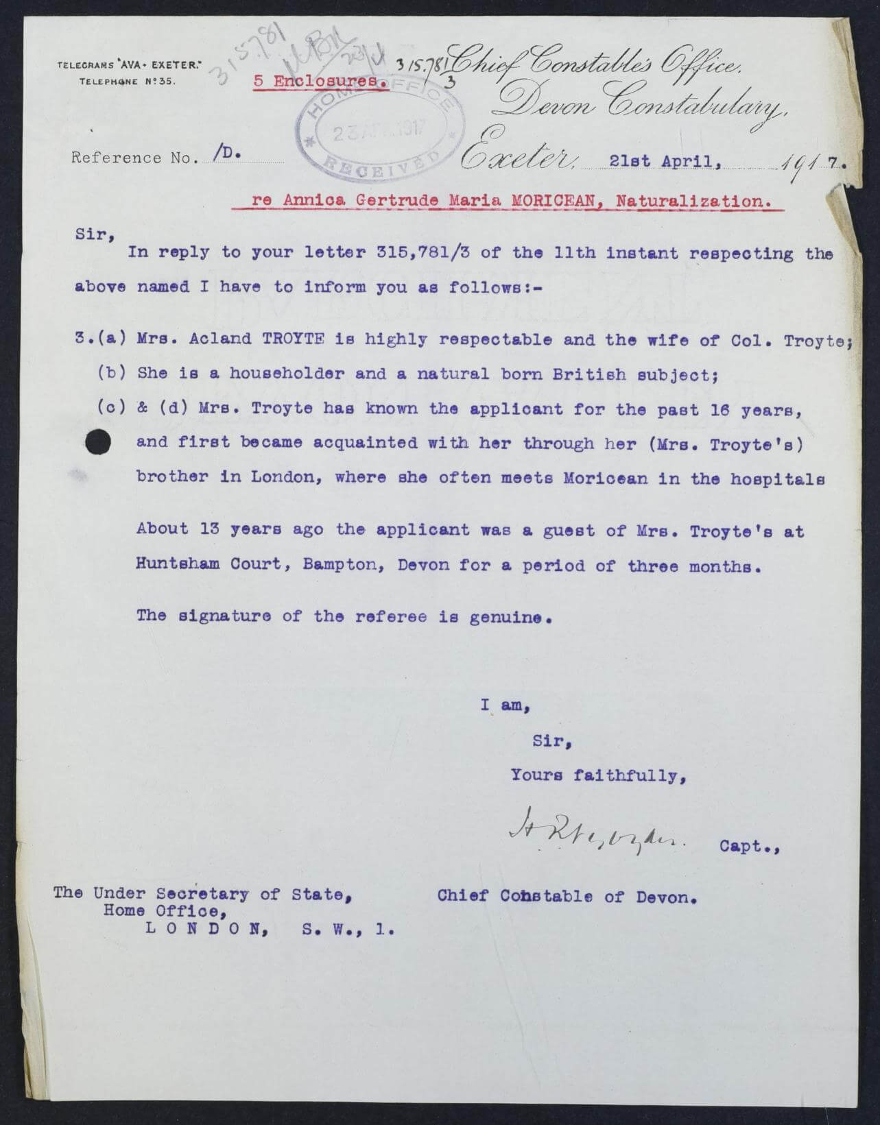 naturalisation papers