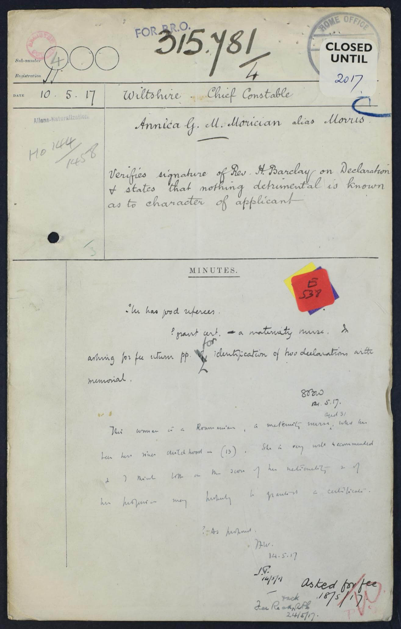 naturalisation papers