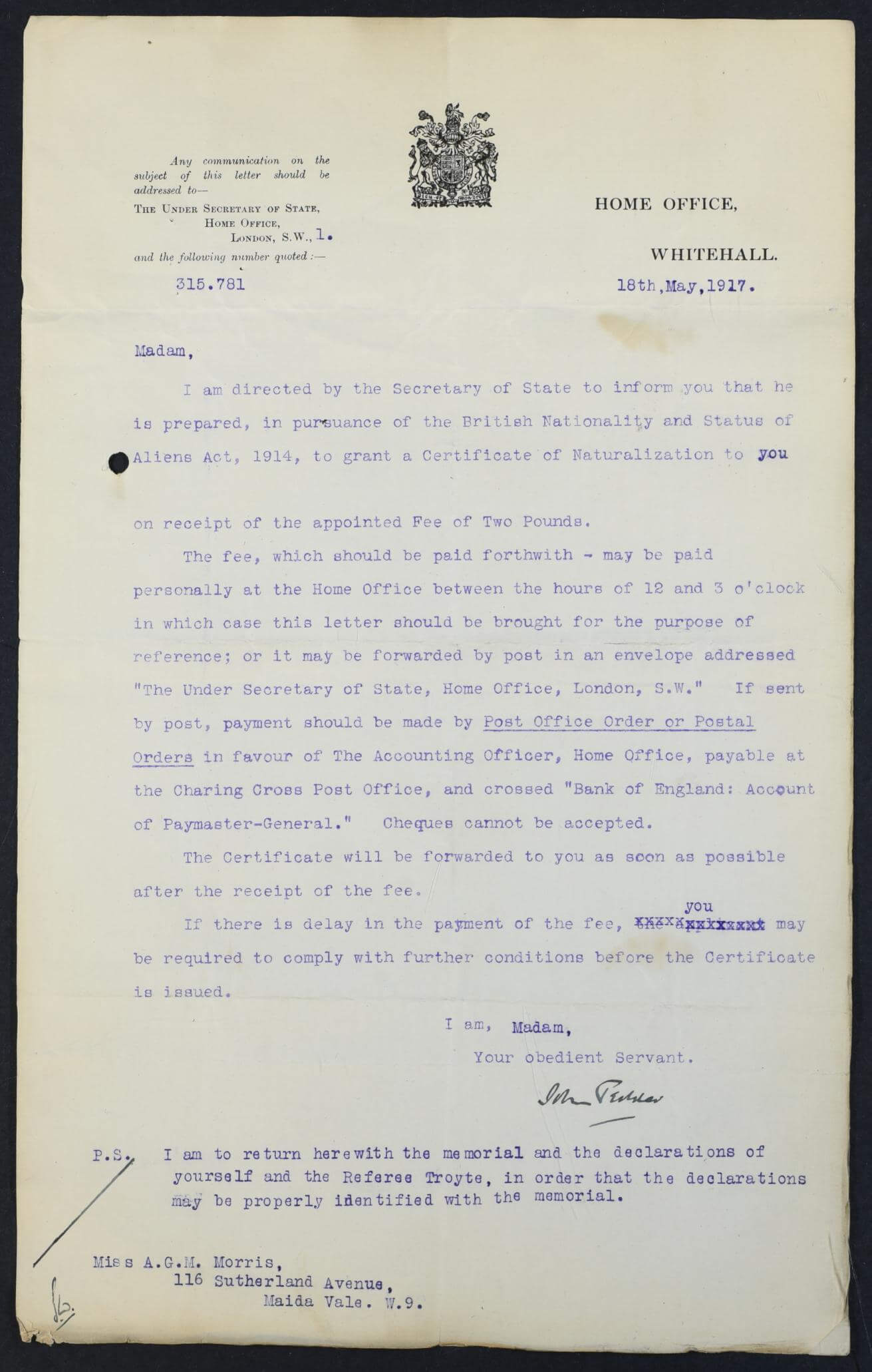 naturalisation papers