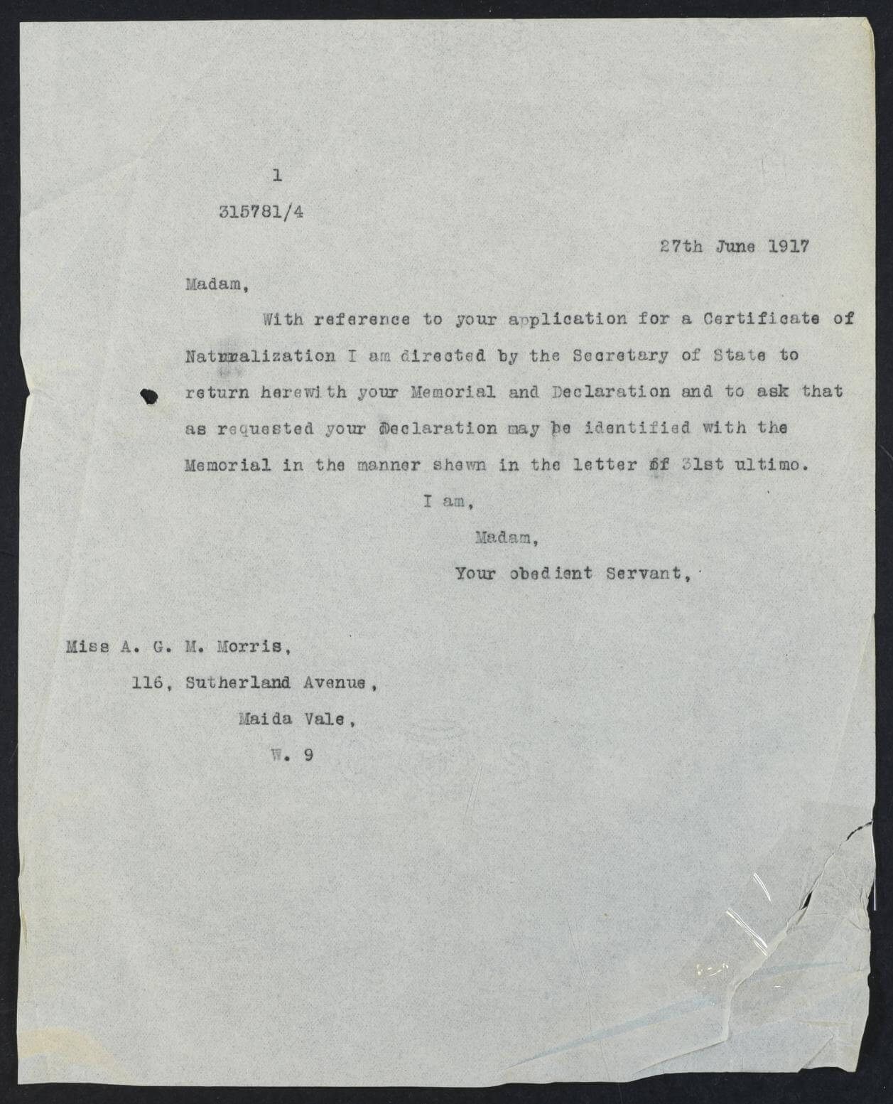 naturalisation papers