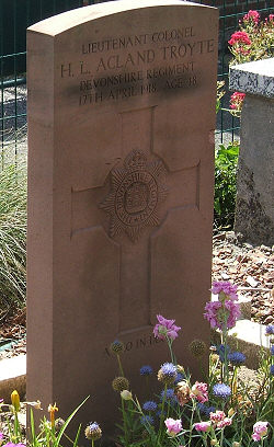 H L Acland Troyte headstone