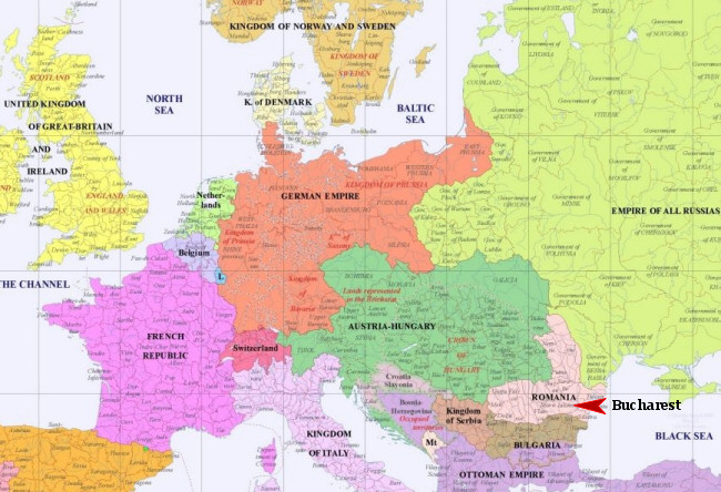 map of Europe 1900