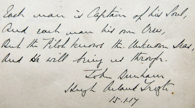 Hugh Acland Troyte's entry in Josephine's Album